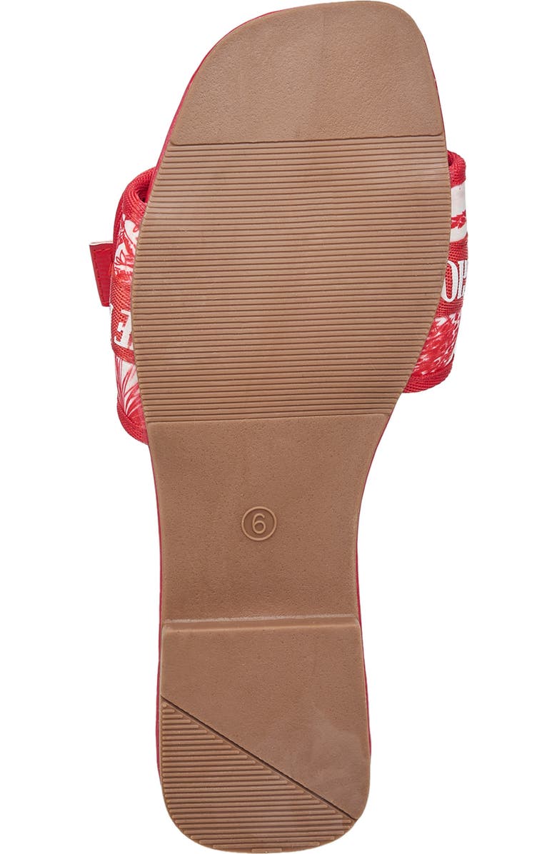 True Religion Missy Logo Adjustable Sandal, Alternate, color, Red