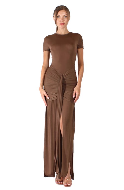 Mother Of All Viola T Shirt Dress In Brown