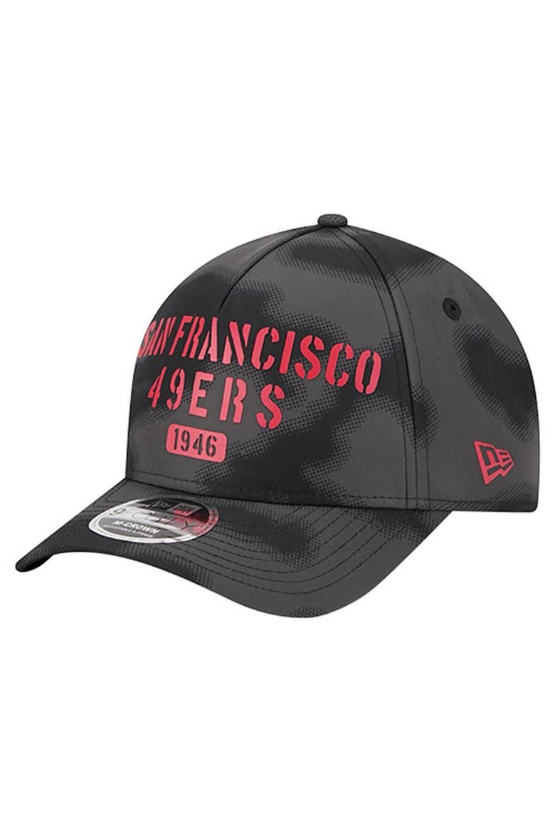 Men's New Era Gray San Francisco 49ers Halftone Camo 9FORTY Hat, Main, color, Gray