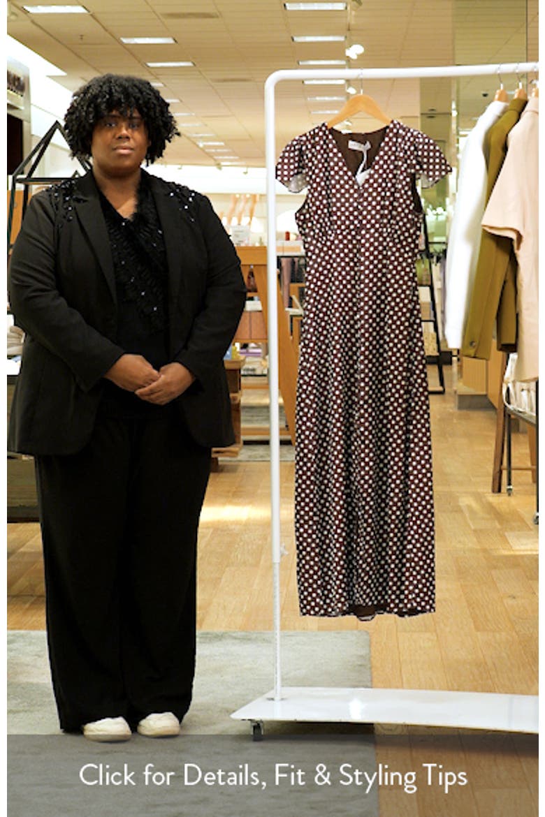 Dean Polka Dot Satin Maxi Dress video