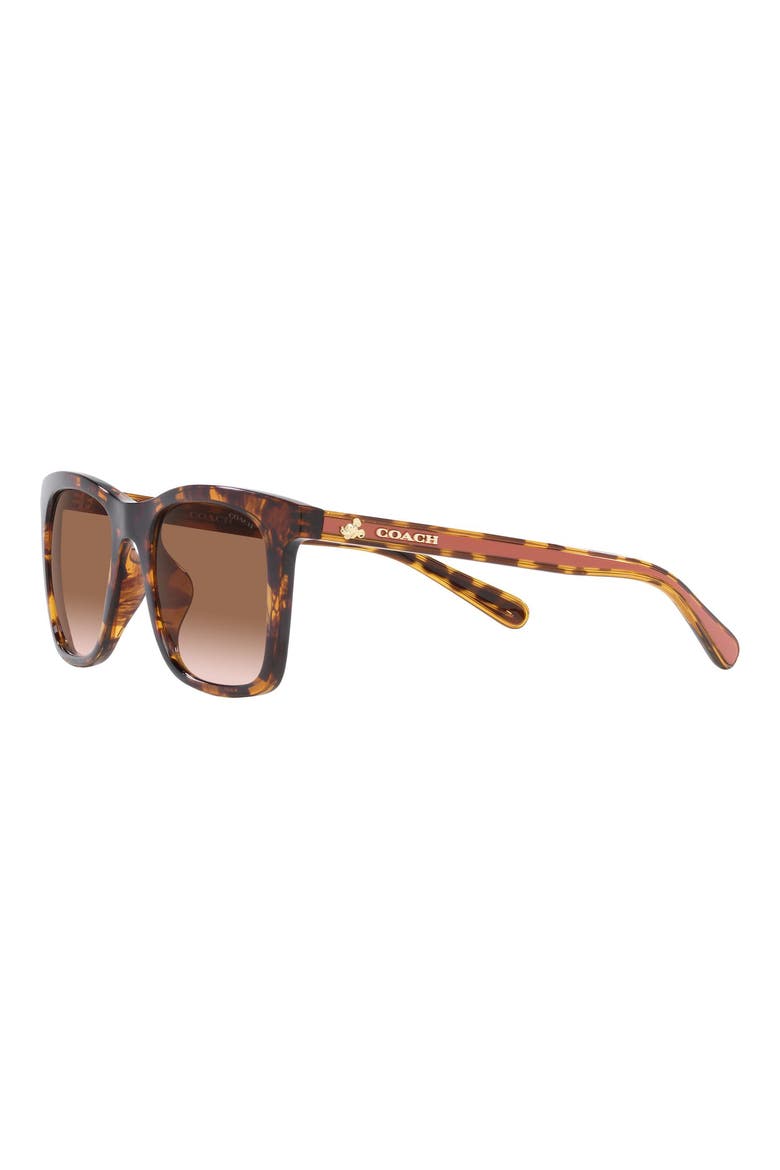 51mm Gradient Square Sunglasses, Alternate, color, DK TORT