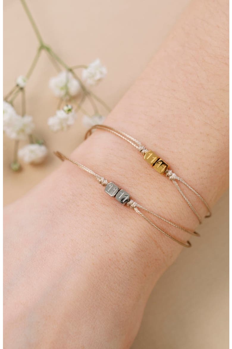 Thread of Divine Guidance 1111 bracelet, Alternate, color, Yellow Gold