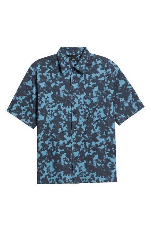 Weekend Short Sleeve Seersucker Button-Up Shirt