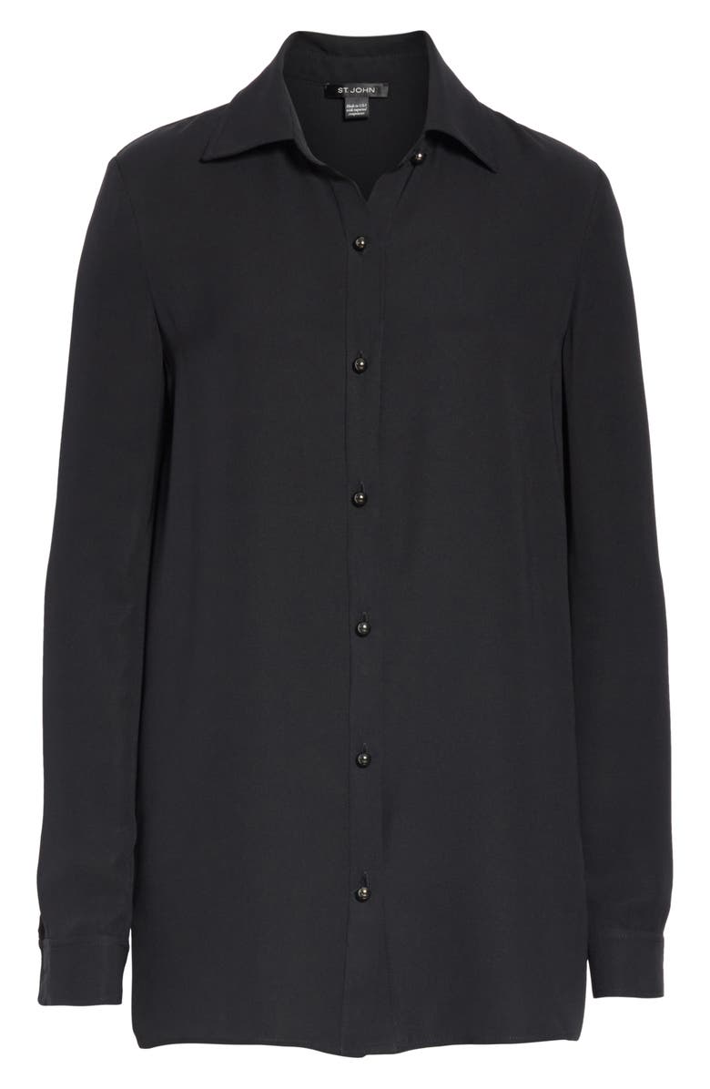 St. John Collection Silk Georgette Blouse, Alternate, color, 