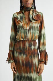 Johanna Ortiz Cabalgando Piped Silk Western Shirt