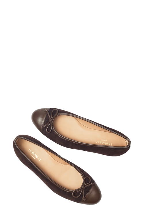 Lk Bennett Kara Bow Ballet Flat In Dark Chocolate