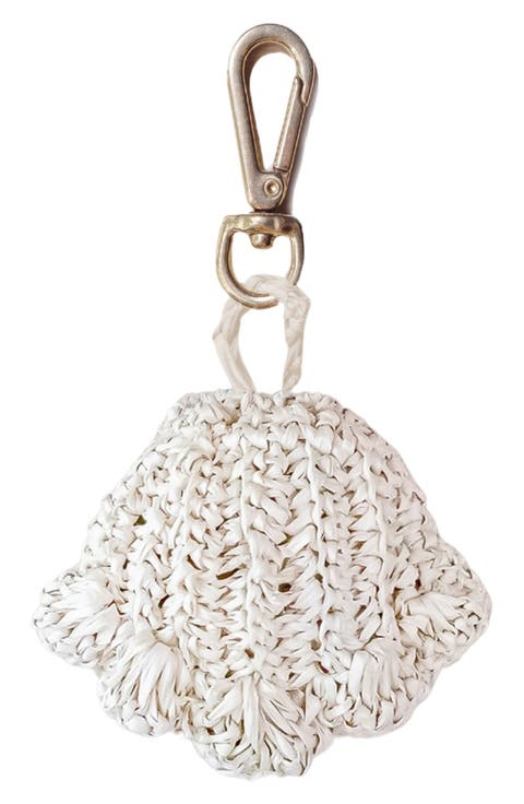 Seashell Raffia Bag Charm