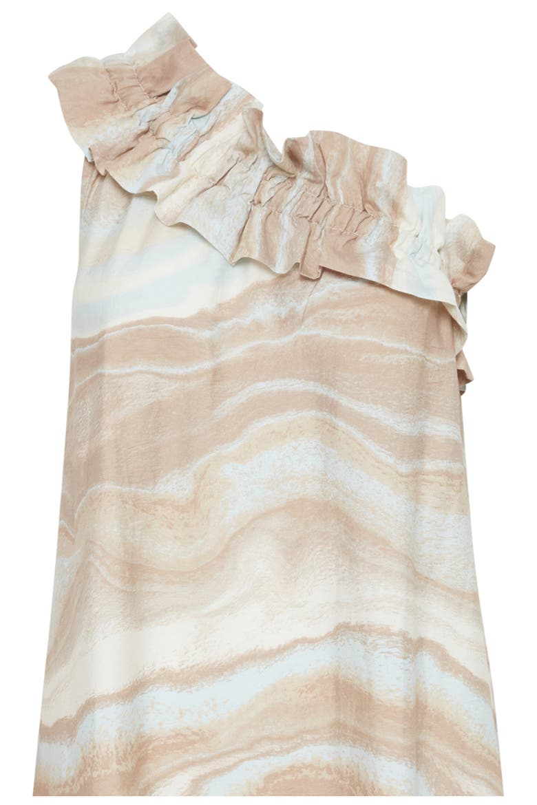One-Shoulder Maxi Dress, Alternate, color, CEMENT MARBLE MIX