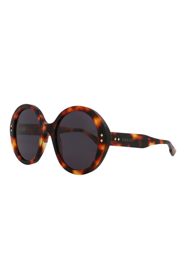 54mm Round Sunglasses, Alternate, color, HAVANA SMOKE