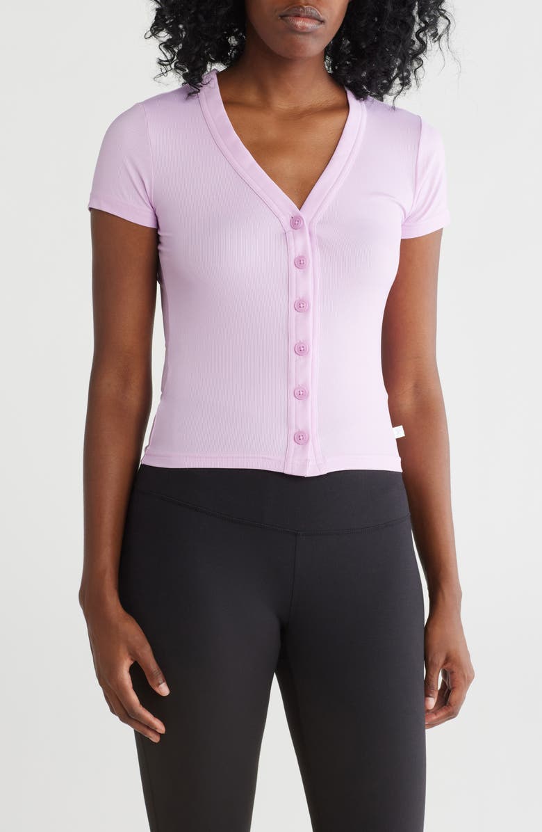 TravisMathew Butterfly Beach Performance Rib Top, Main, color, Orchid Bouquet