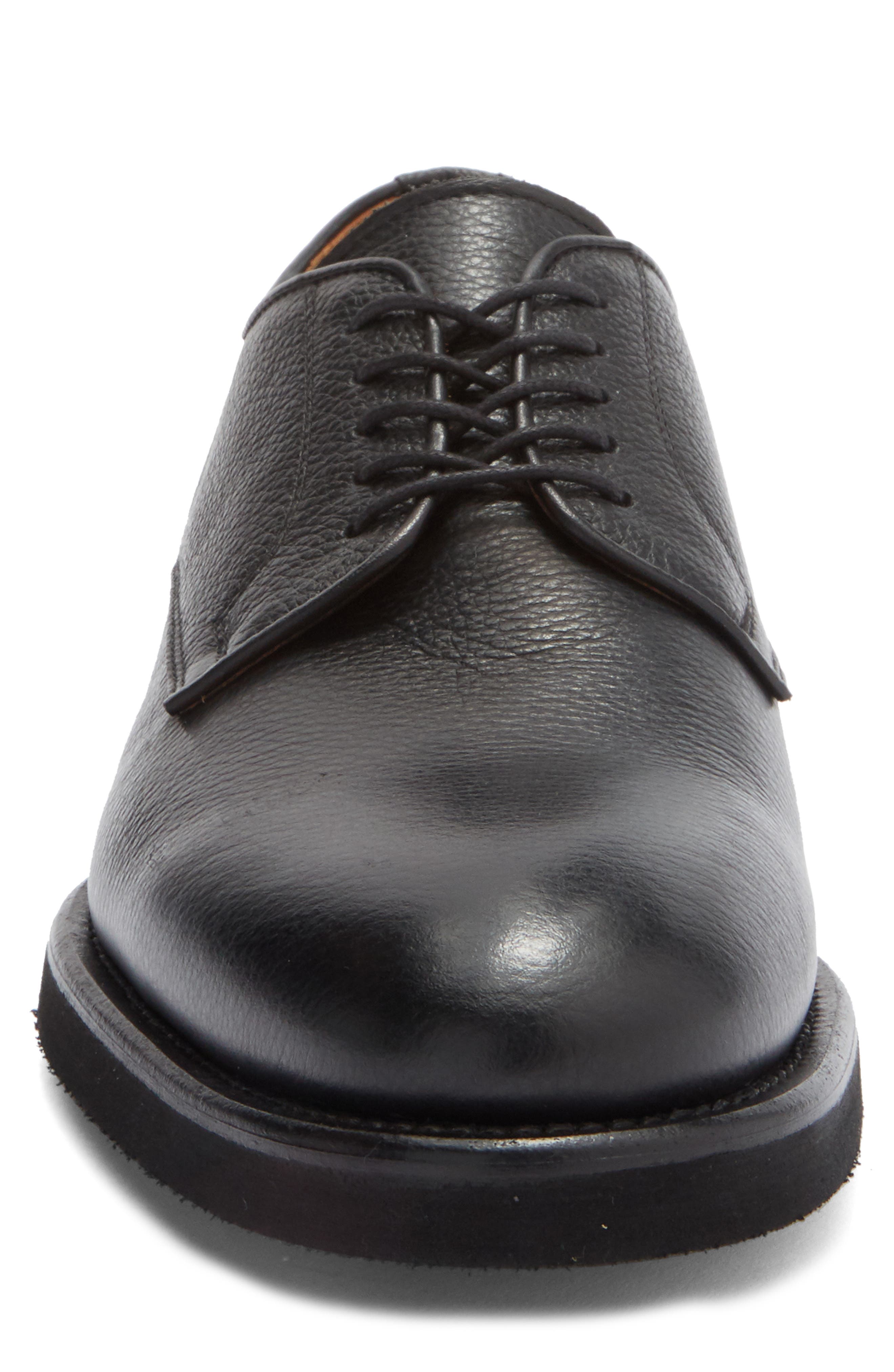 Nordstrom Italian Collection Collodi Plain Toe Blucher Derby, Alternate, color, Black Leather
