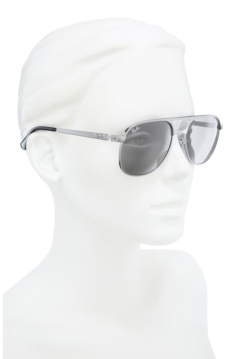 Bill Max 56mm Square Sunglasses, Alternate, color, GUNMETAL / DARK GREY