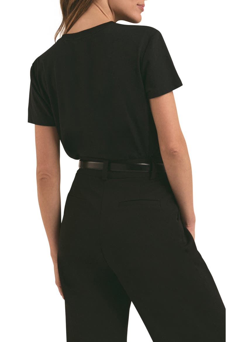 Cropped Collegiate Tee, Alternate, color, BLACK W/ WHITE