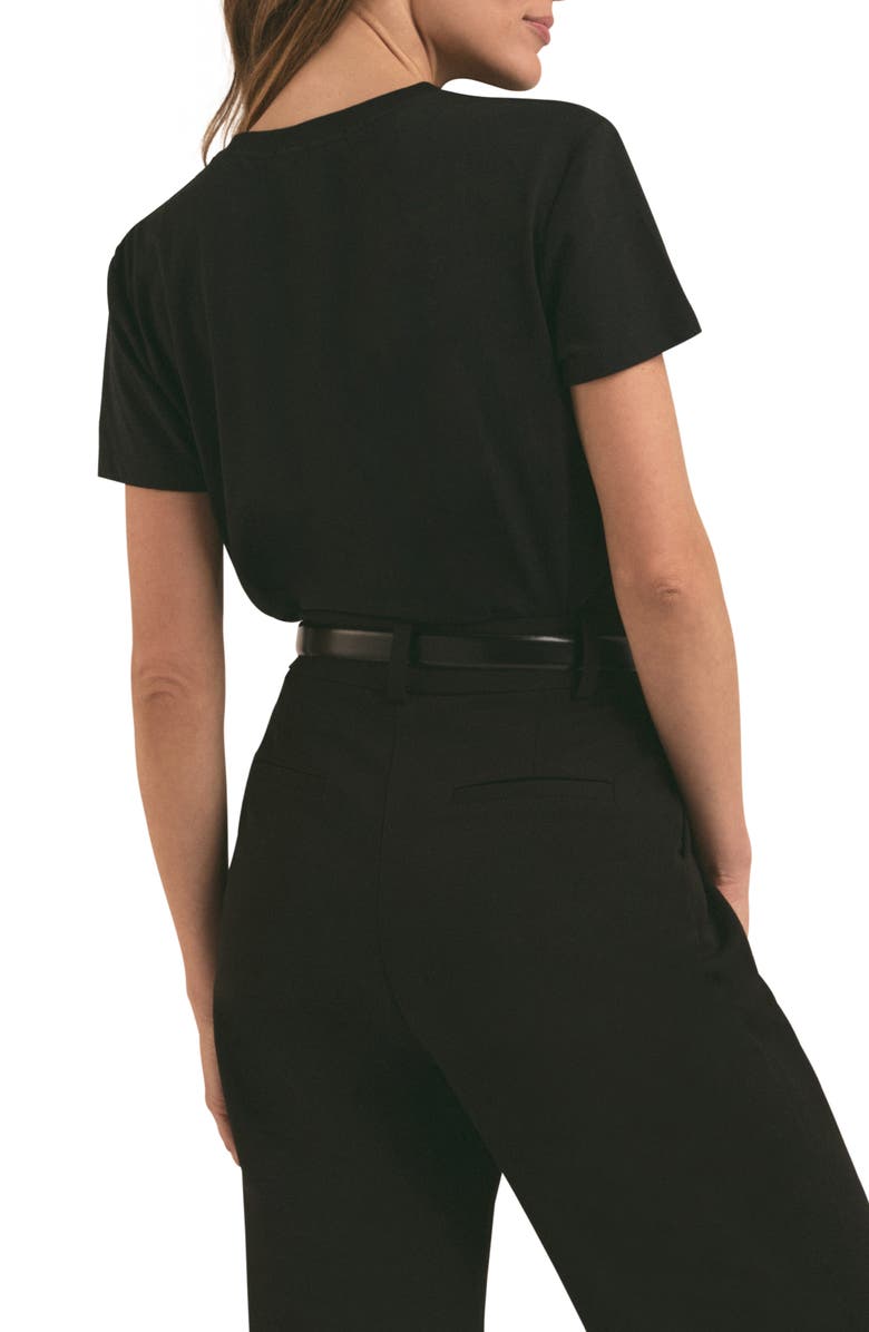 Favorite Daughter Cropped Collegiate Tee, Alternate, color, Black W/ White