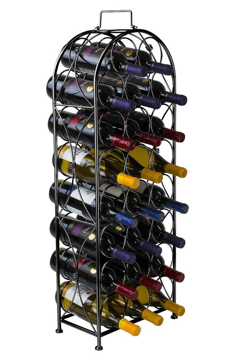 SORBUS Black 23 Bottle Bordeaux Chateau Wine Rack, Alternate, color,