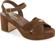 Prada Suede Platform Sandal