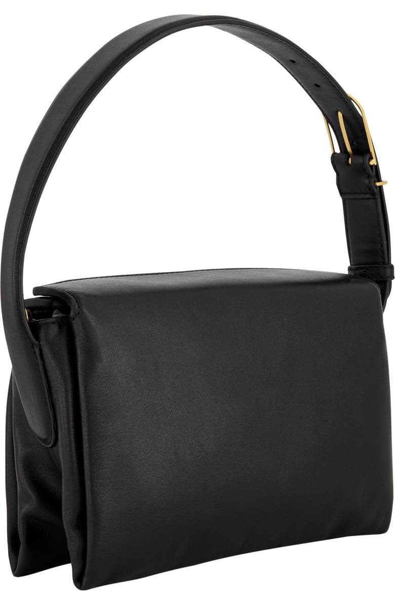 Vince Sidney Boxy Nappa Leather Shoulder Bag, Alternate, color, Black
