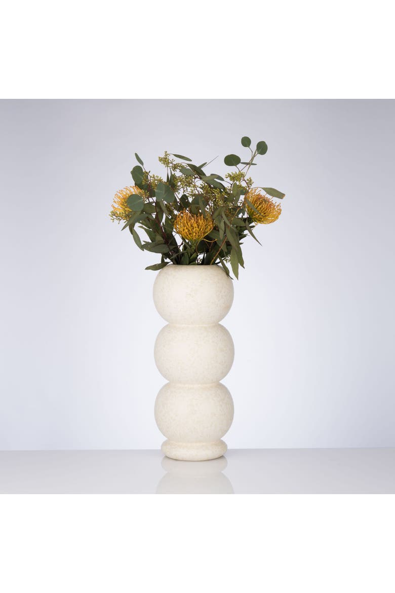 Stacked & Chic Vase, Main, color, White