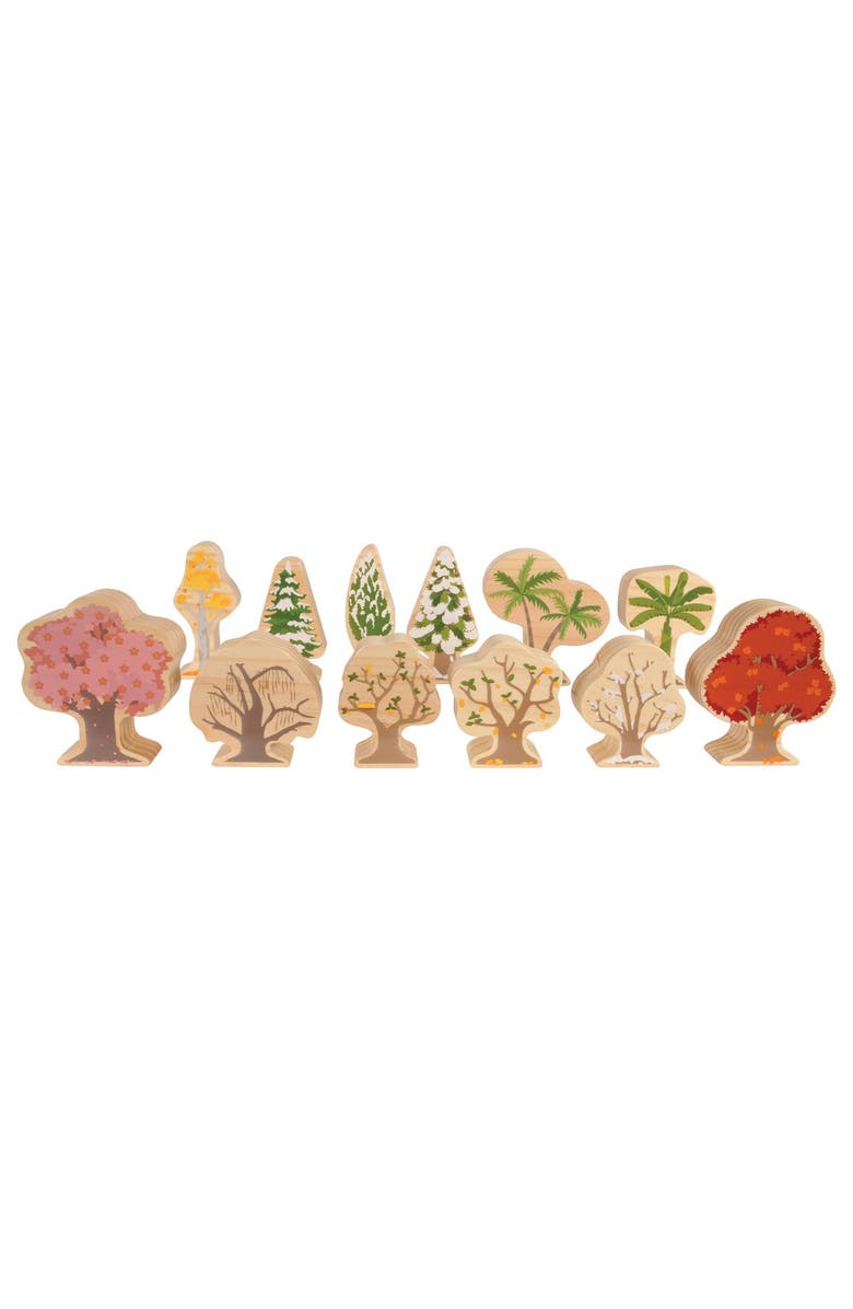Kaplan Early Learning Company Four Seasons Wood Trees - Double-Sided, Alternate, color, Brown