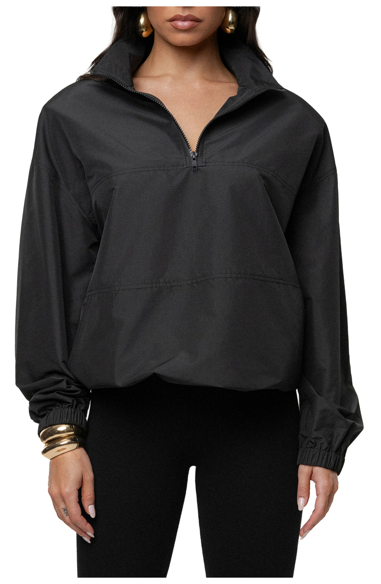 JLUXLABEL Oversized Funnel Jacket, Main, color, Black