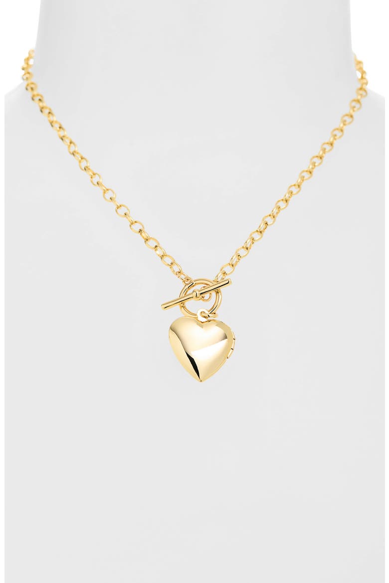 Heart Toggle Necklace, Alternate, color, GOLD