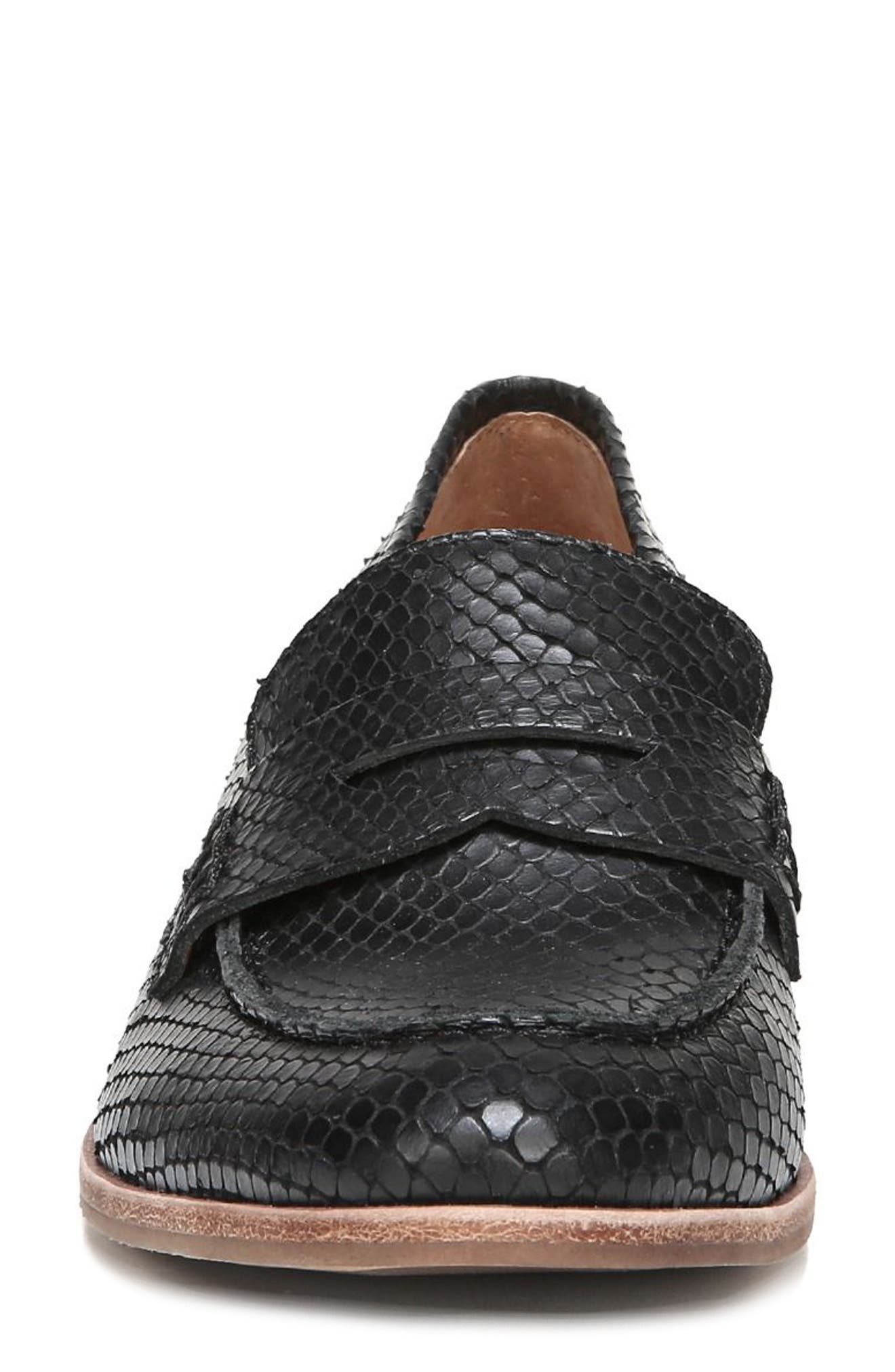 'Jolette' Penny Loafer, Alternate, color, BLACK PRINTED LEATHER