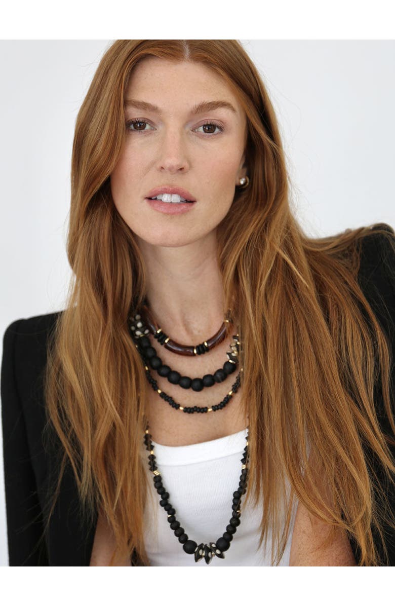 By Lilla Noir Necklace, Alternate, color, Black