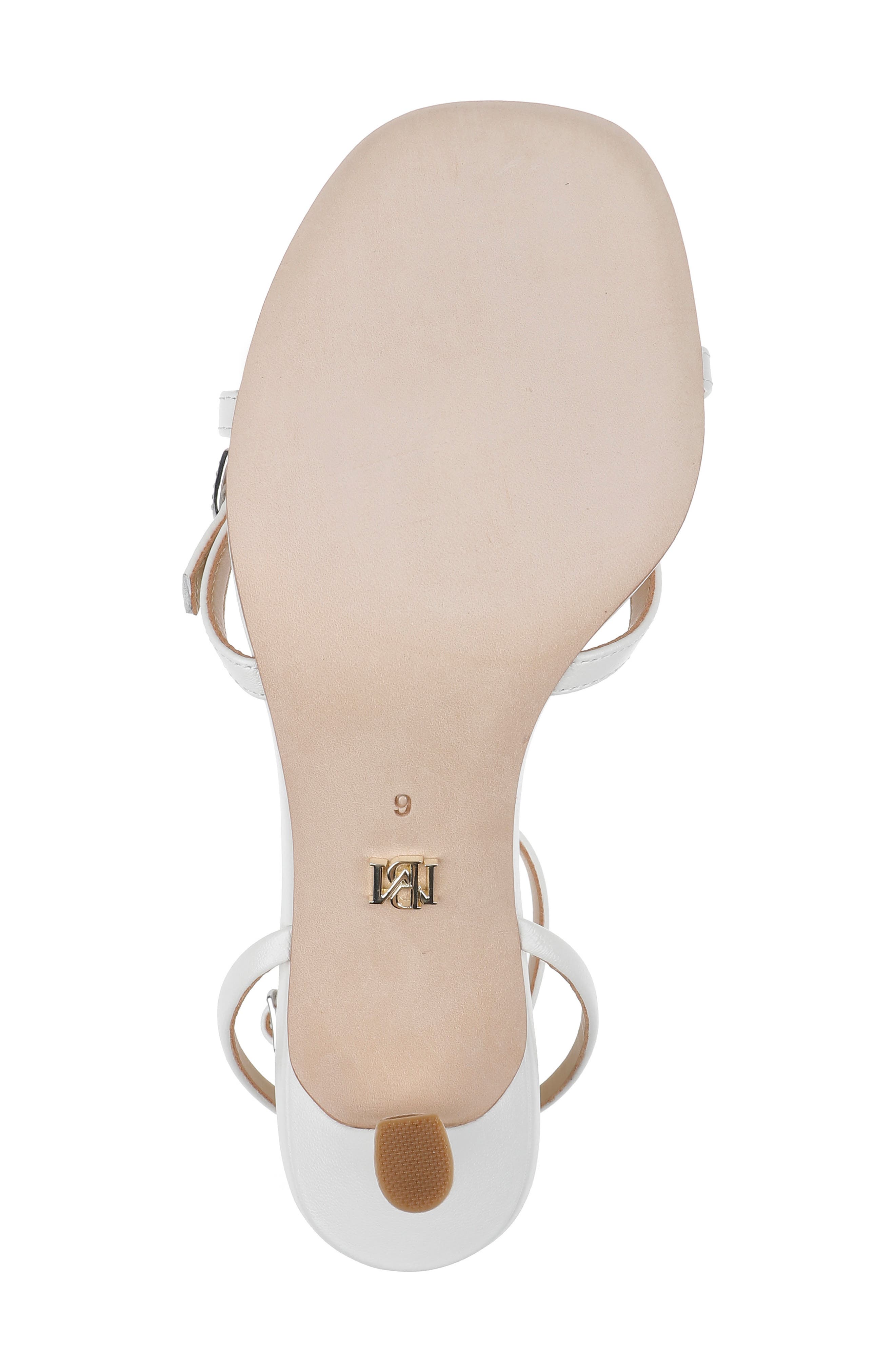 Badgley Mischka Collection Brynna Ankle Strap Sandal, Alternate, color, White Leather