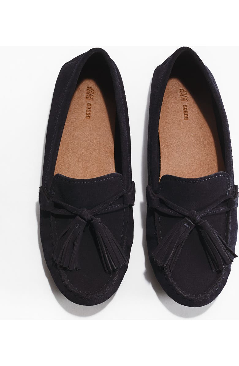 H&M Split Suede Loafers, Alternate, color, Navy Blue