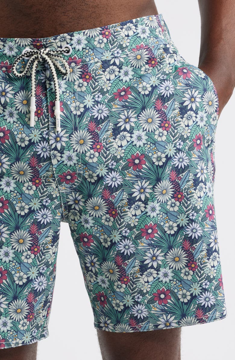 johnnie-O Ponderosa Swim Trunks, Alternate, color, Black