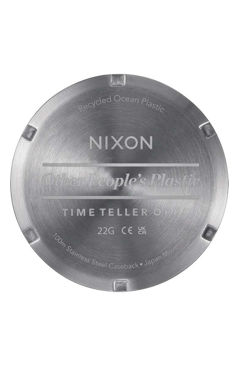 Nixon Time Teller OPP Silicone Strap Watch, 39.5mm, Alternate, color, Red