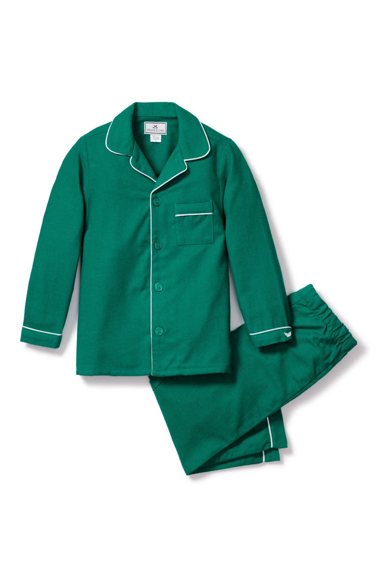 Kids' Flannel Two-Piece Pajamas, Main, color, GREEN
