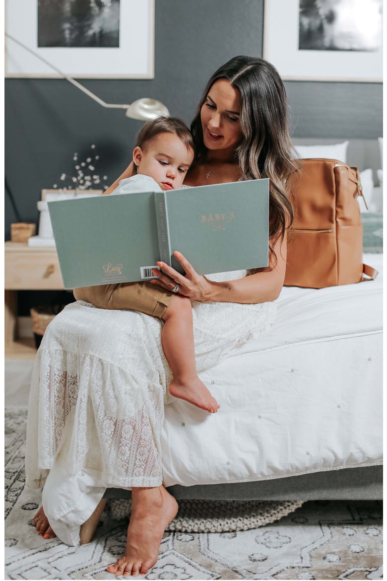 'Baby's First Year' Celestial Skies Memory Book, Alternate, color, HEATHER SAGE