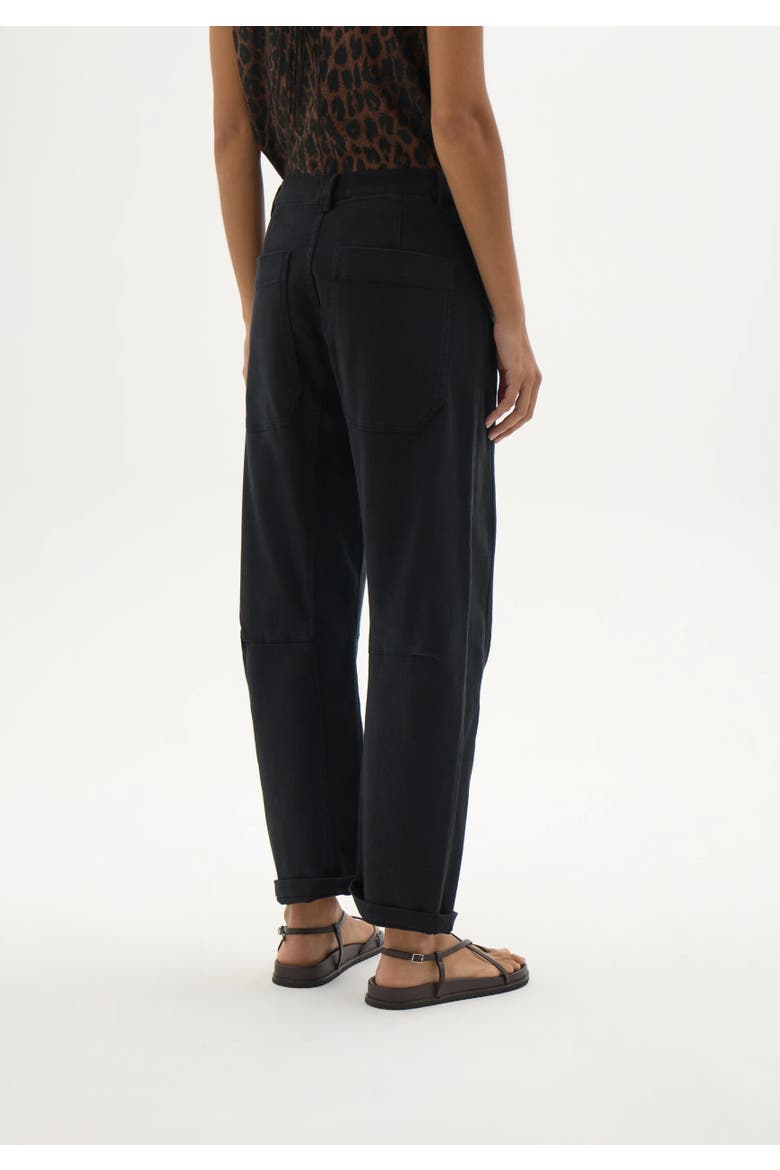 Cordi Warm Twill Barrel Leg Trousers, Alternate, color, Dark Charcoal