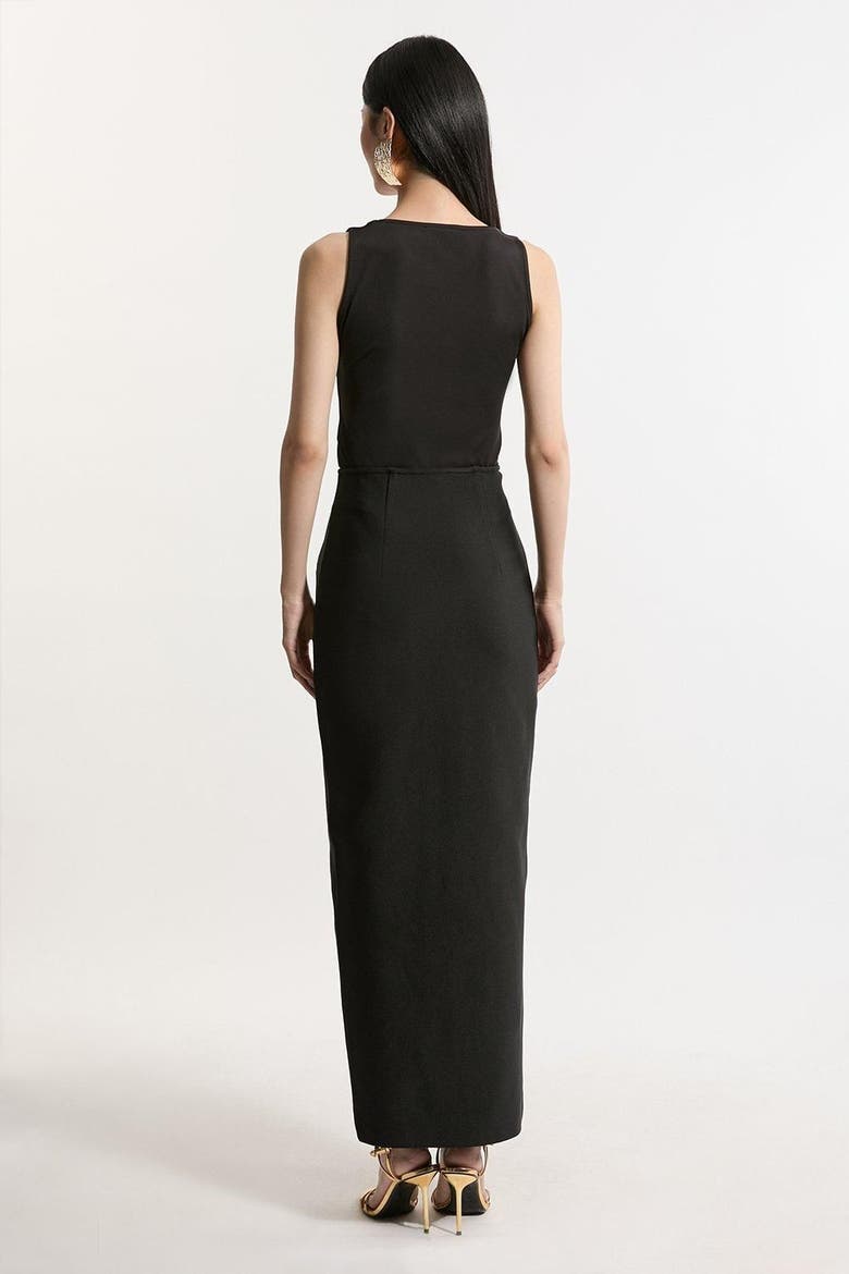 Figure Form Zip Maxi Skirt, Alternate, color, Black