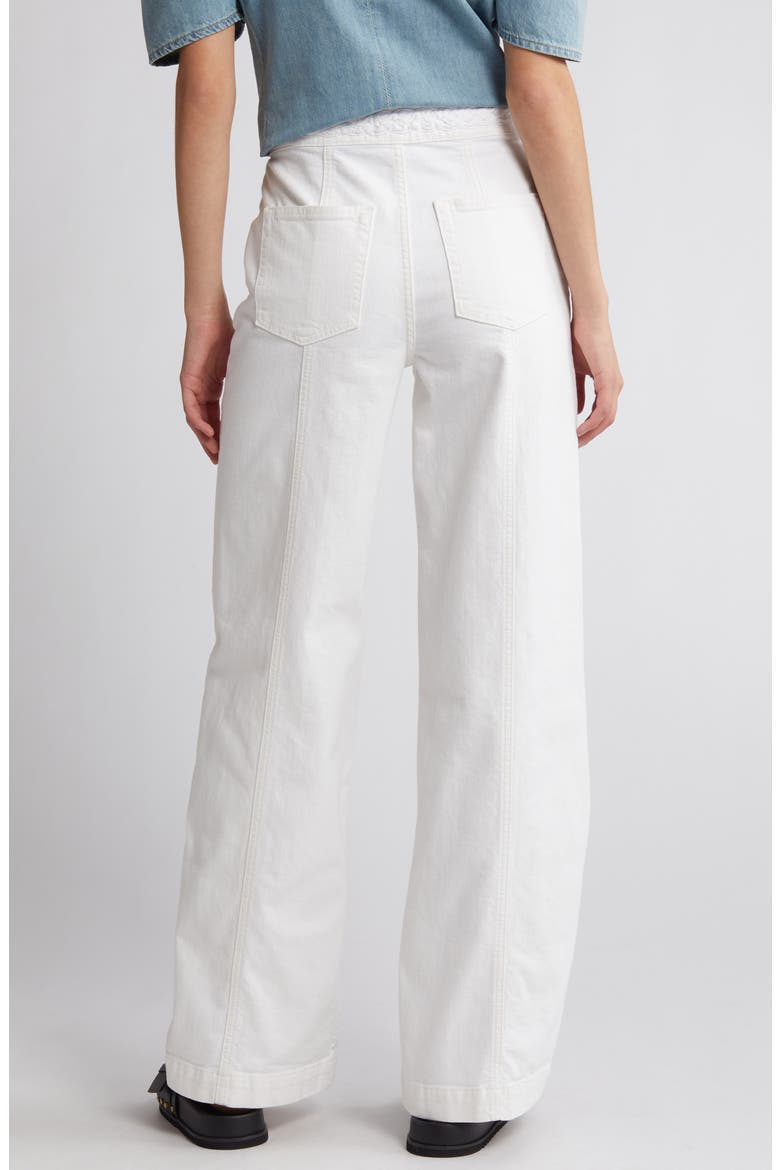 Braided Waistband Wide Leg Jeans, Alternate, color, AU NATURAL CLEAN