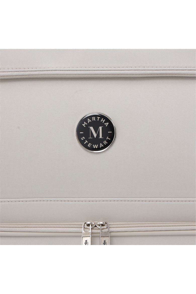 27" Softside Luggage - Expandable Spinner Suitcase with 8 Wheels & Front Zip Pockets, Alternate, color, LIGHT GREY
