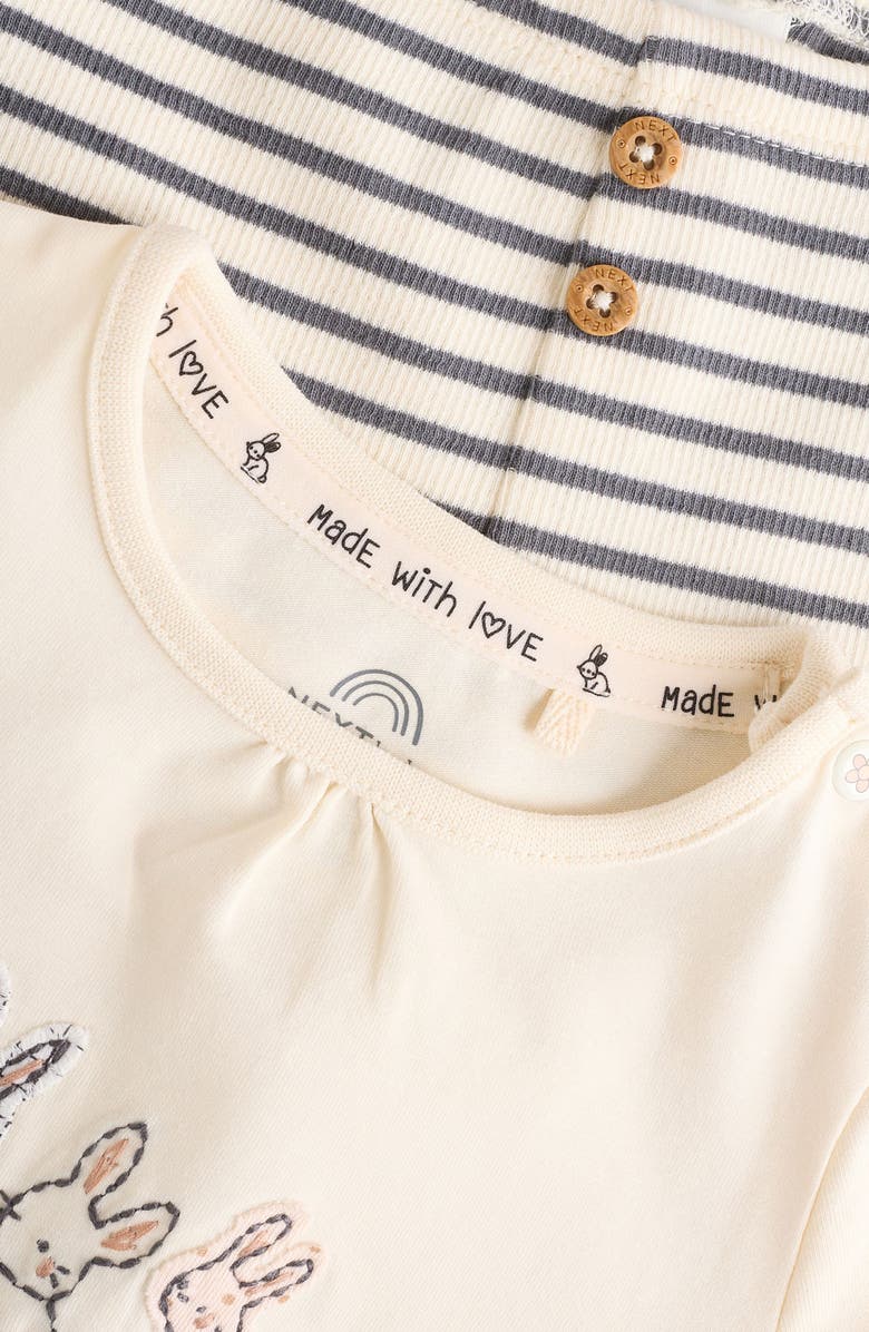 NEXT Bunny Shirt & Leggings Set, Alternate, color, Beige Multi