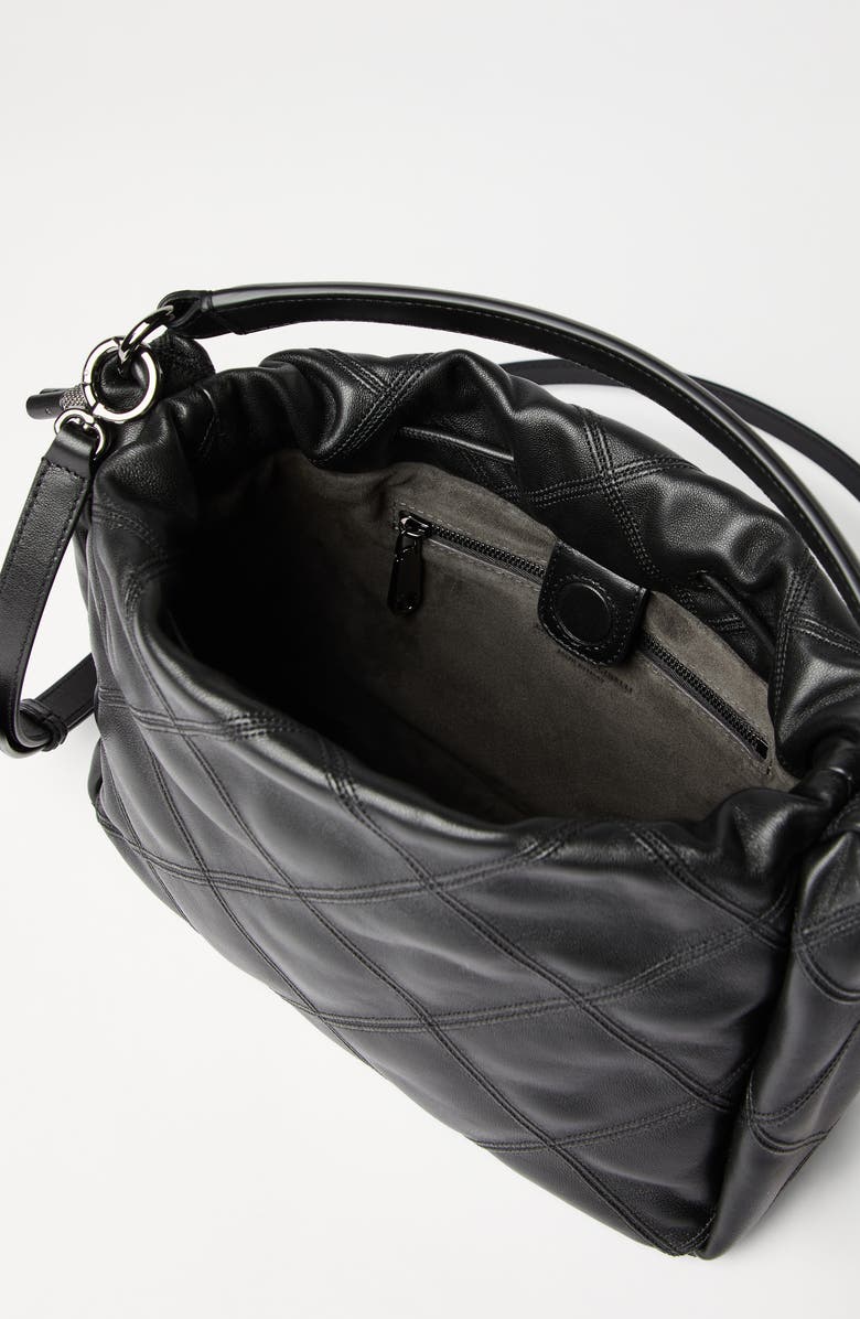 Brunello Cucinelli Small Nappa Bucket Mellow bag, Alternate, color, Black