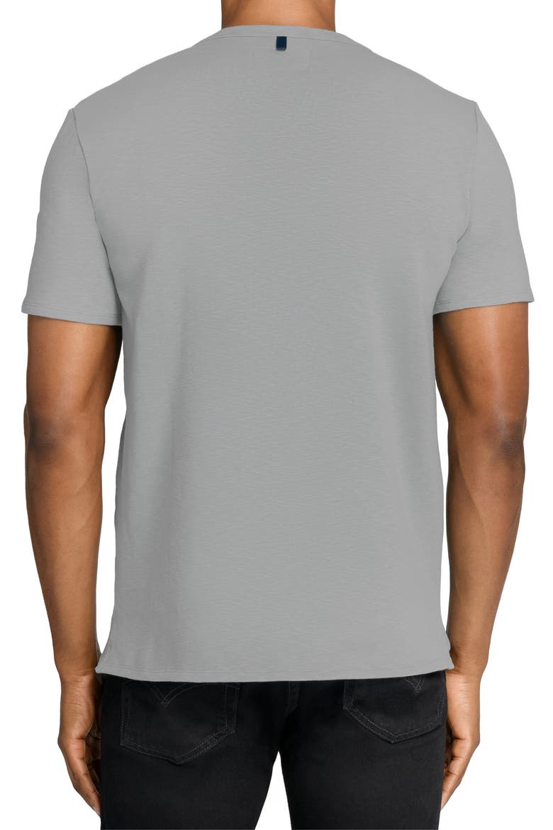Asher Black Slub Stretch Cotton & Modal T-Shirt, Alternate, color, GREY