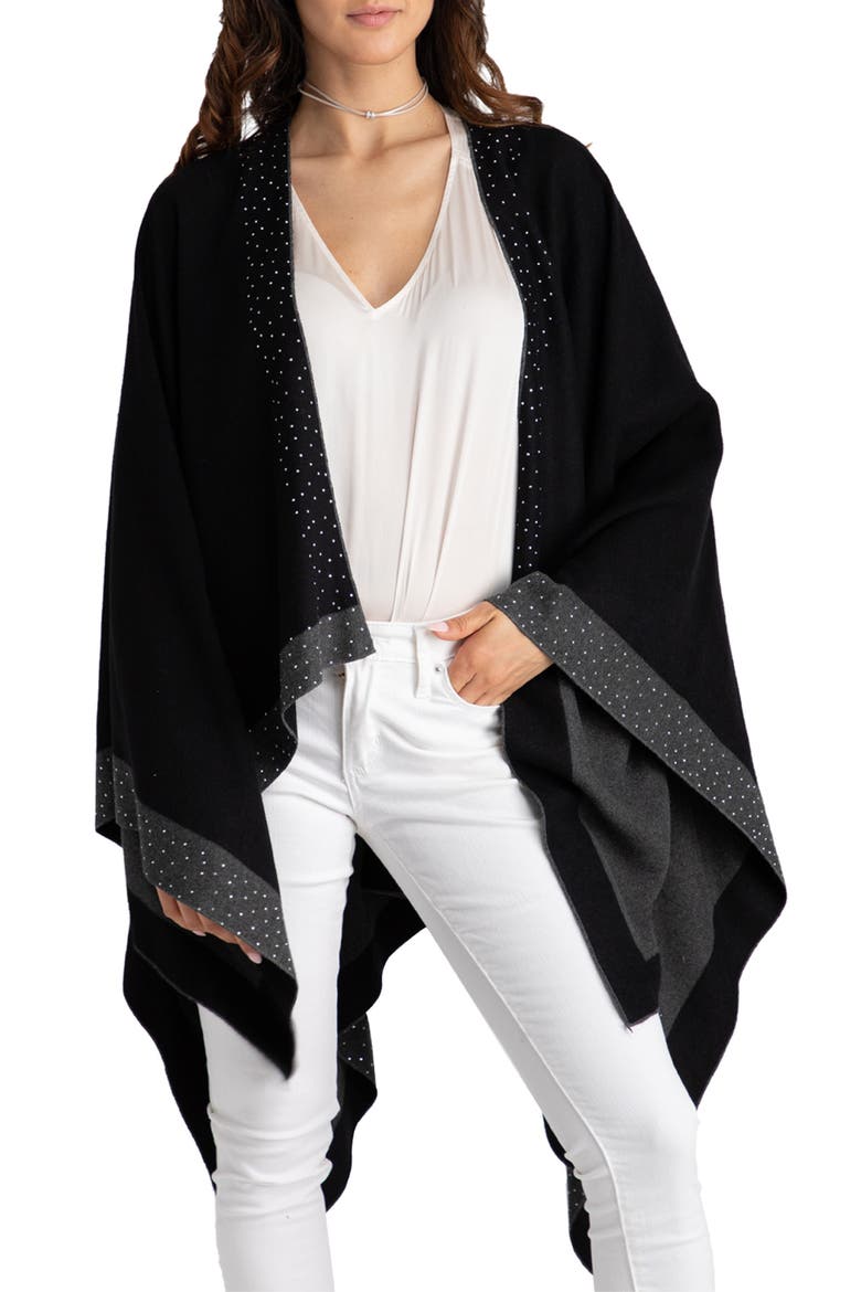 Studded Topper, Main, color, BLACK