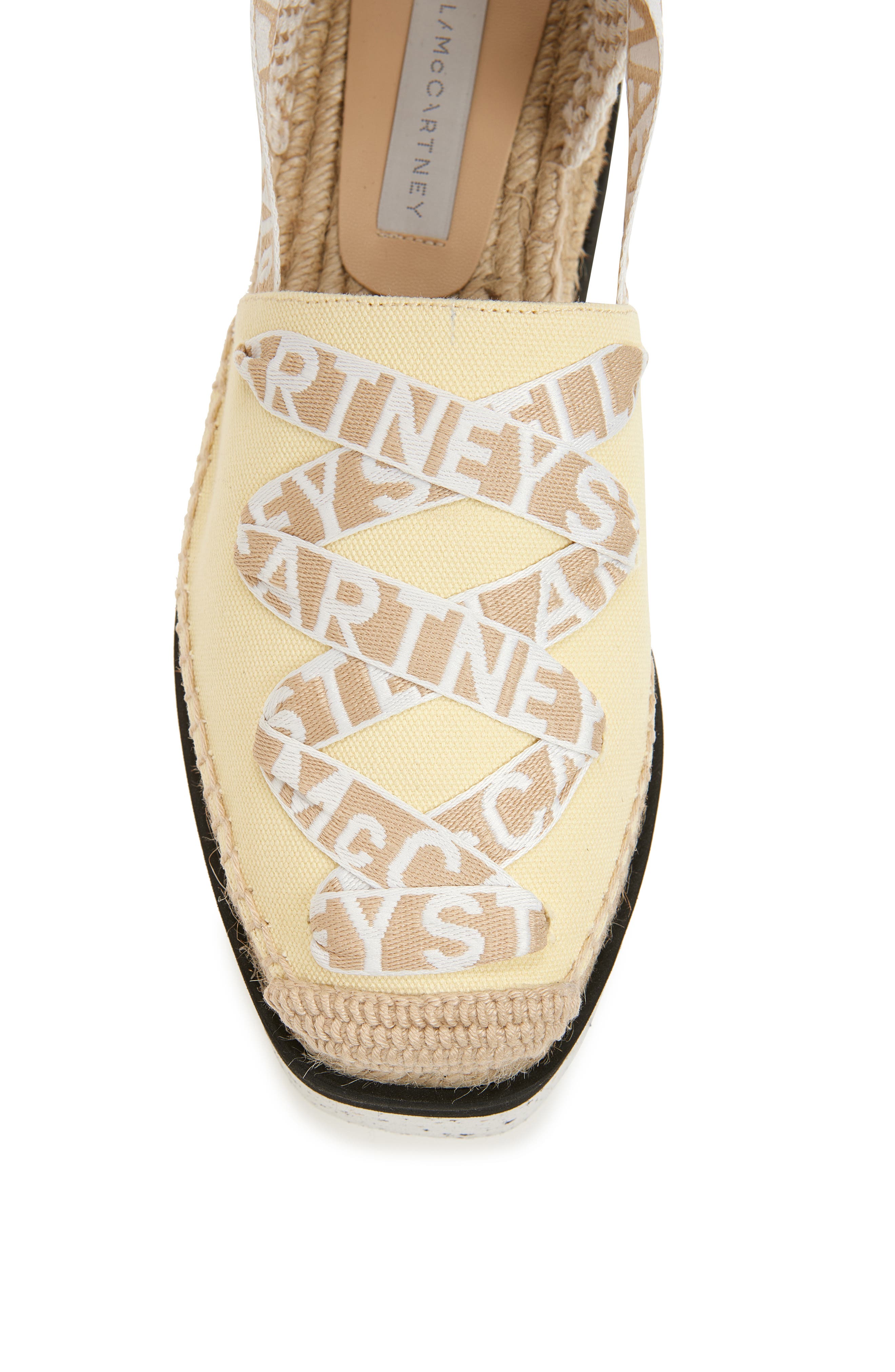Gaia Logo Strap Espadrille, Alternate, color, BANANA