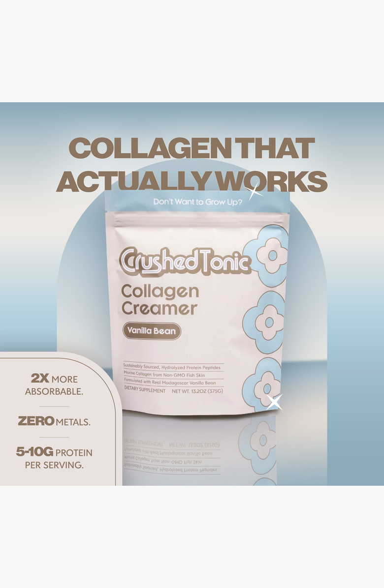 CRUSHED TONIC Vanilla Bean Bovine Collagen Supplement, Alternate, color, Bovine Collagen
