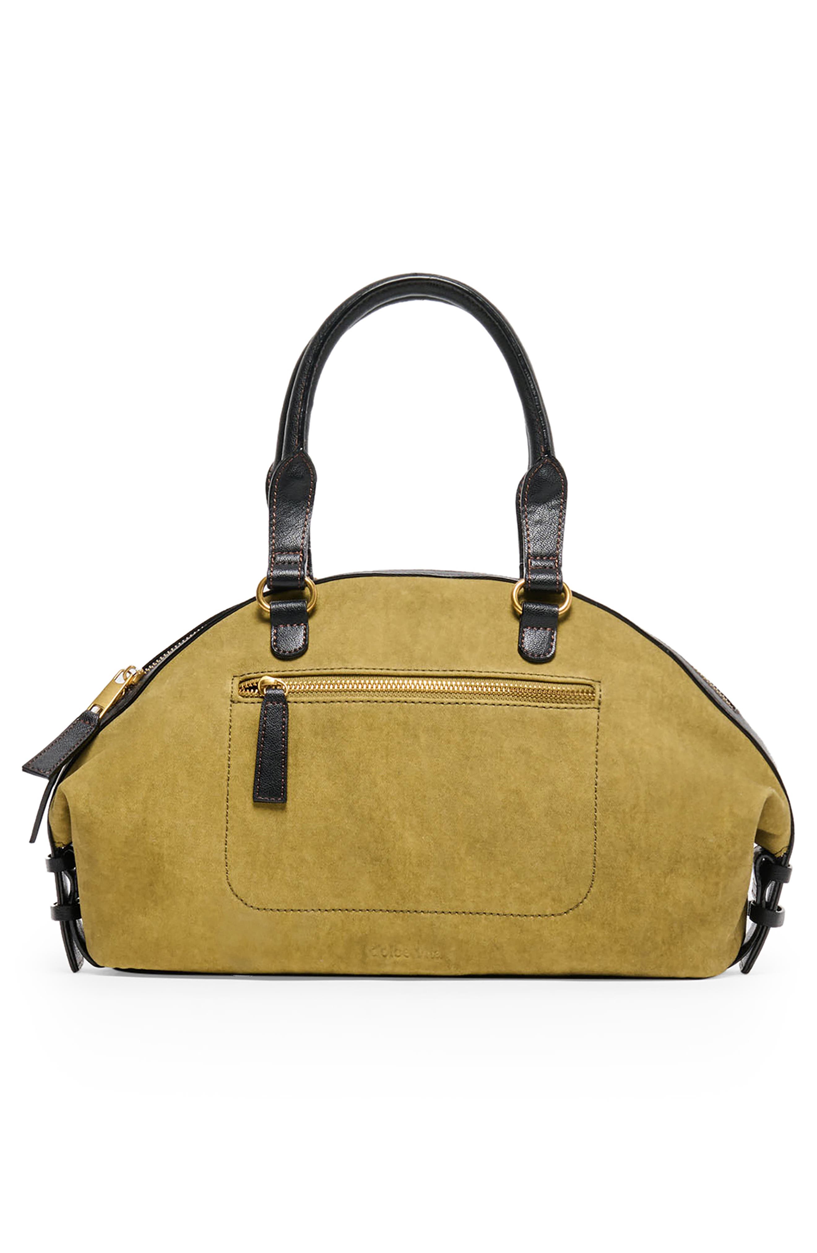 Dolce Vita Sion Cotton Canvas Satchel, Alternate, color, Olive