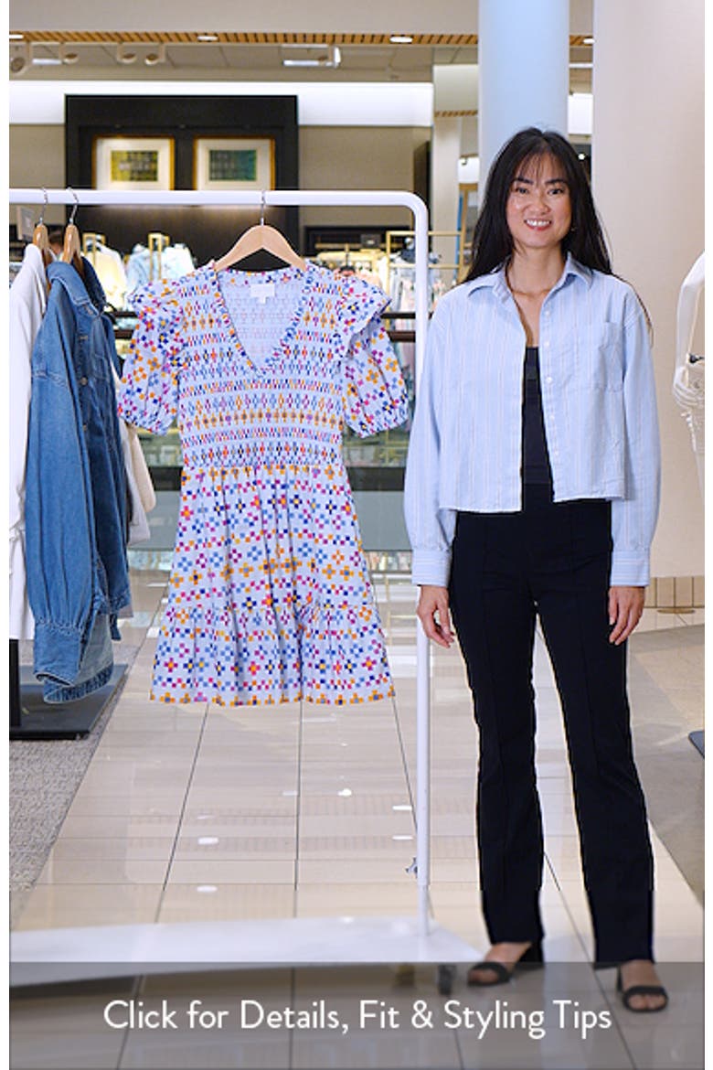 Kessa Geo Smocked Minidress video