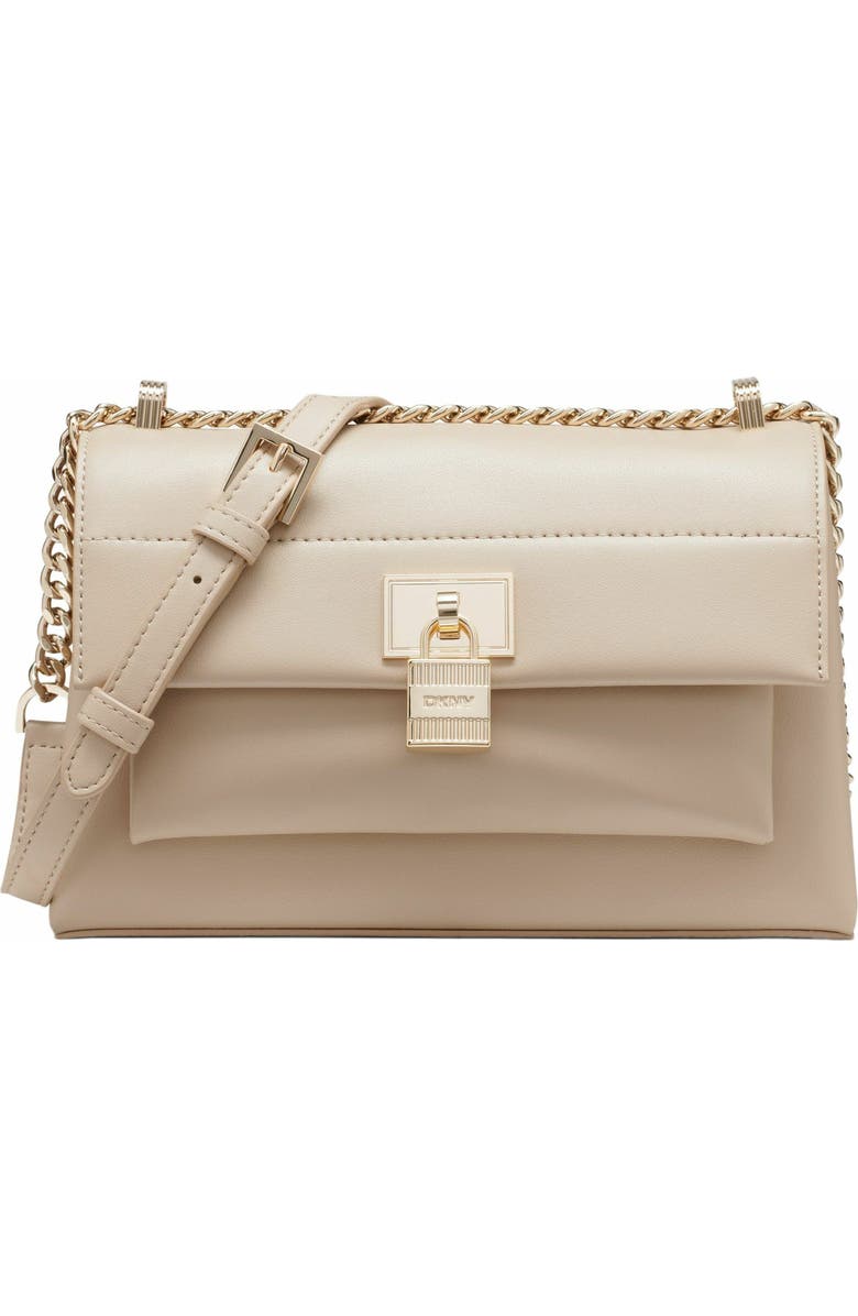 DKNY Evie Flap Shoulder Bag, Main, color, Lt Khaki
