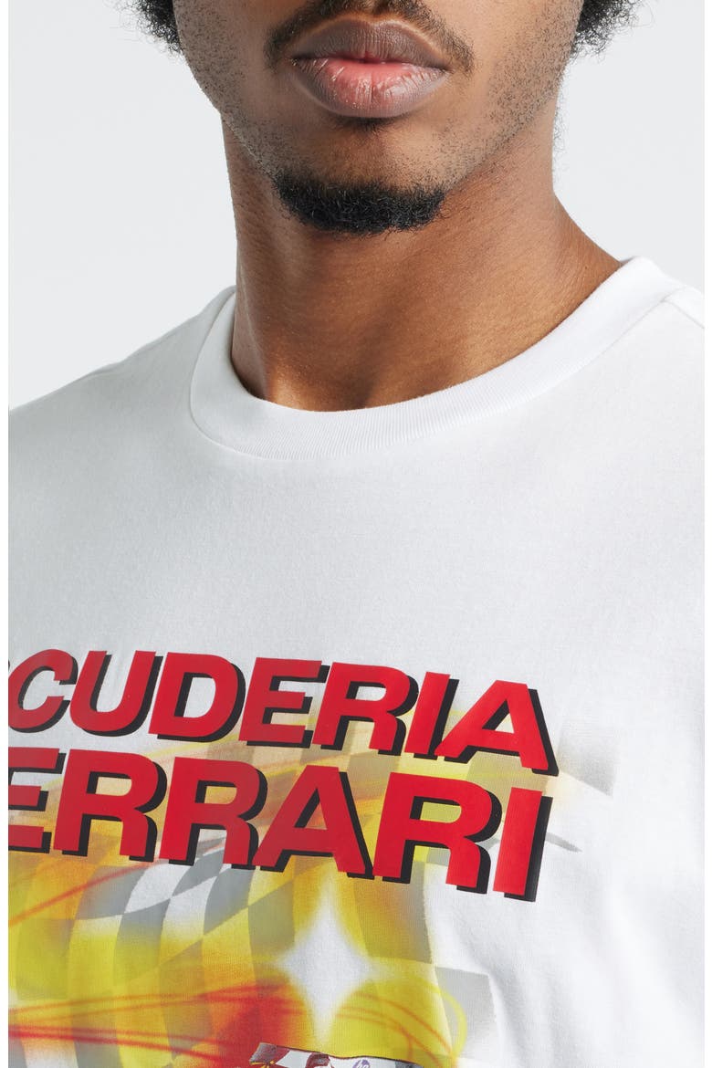 x Scuderia Ferrari Cotton Graphic T-Shirt, Alternate, color, PUMA WHITE