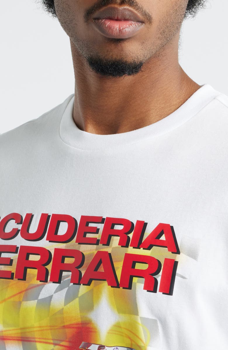 PUMA x Scuderia Ferrari Cotton Graphic T-Shirt, Alternate, color, Puma White
