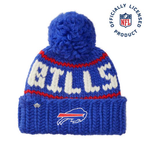 Lele Sadoughi Royal Blue Bills Nfl Beanie With Yarn Pom Pom In Blue