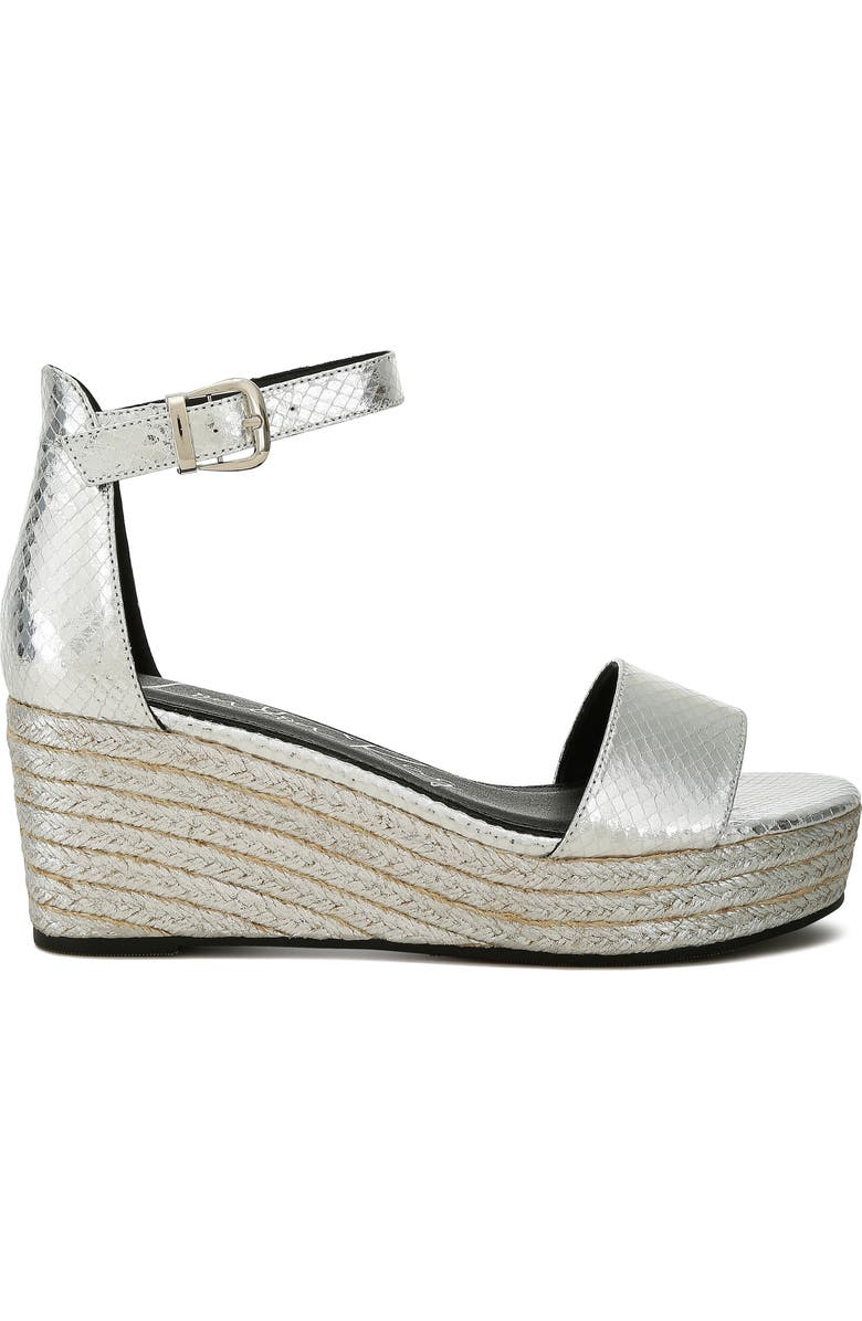 LONDON RAG Utah Platform Wedge Espadrille Sandal, Alternate, color, Silver